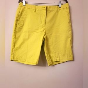 Boden neon green chino shorts womens